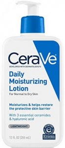 CeraVe Daily Moisturizing Lotion 12 oz with Hyaluronic Acid and Ceramides for Normal to Dry Skin 215x490 132x300 - 滑らかで輝きのある肌を手に入れたい女性のための最高のボディローション